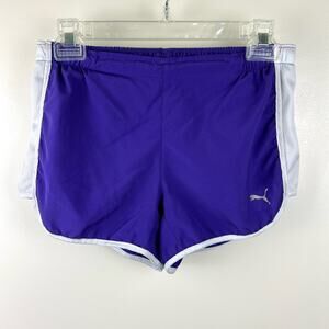 Puma Womens Track Shorts Size Small Retro Purple Athletic Running Athleisure